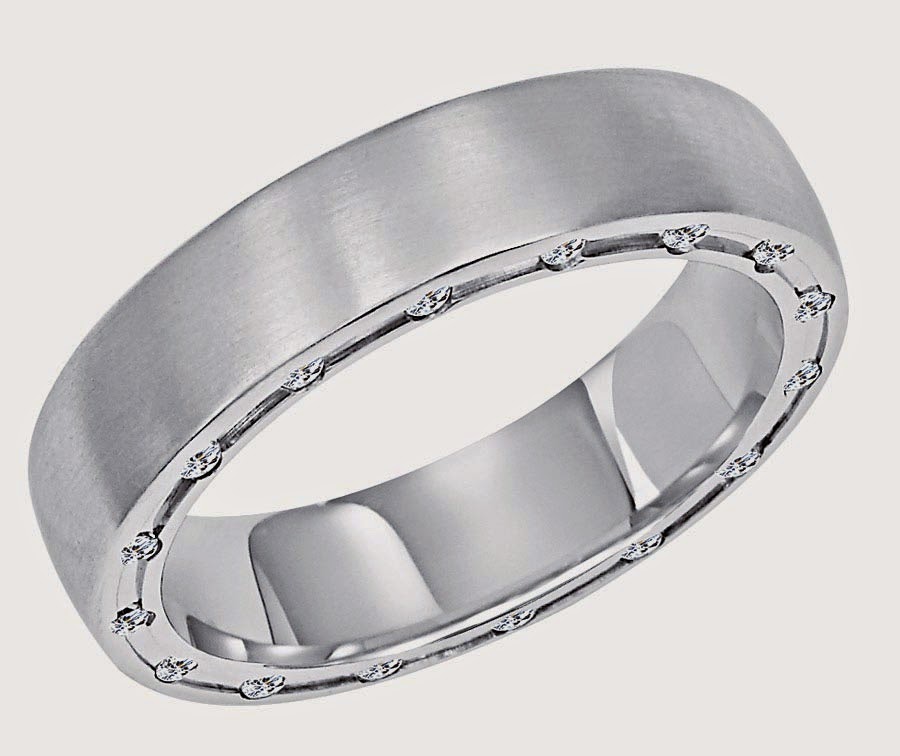  Mens  Wedding Bands  Simple White  Gold  Model