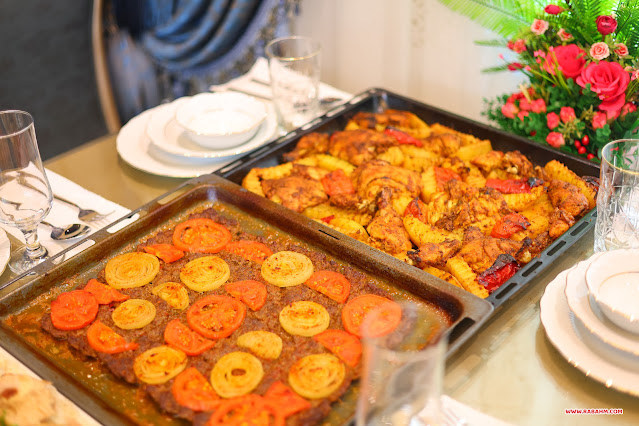 شوفو شو حضرنا لضيوفنا 3 اصناف من الطعام رز و دجاج - كبابة بصينية - دجاج مع البطاطا في الفرن
