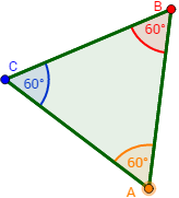 Lados: CB = BA = AC