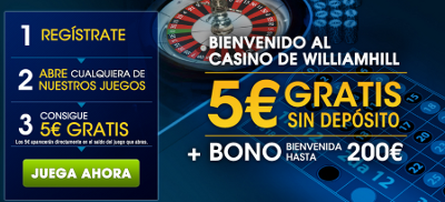  williamhill bono 5 euros gratis sin deposito