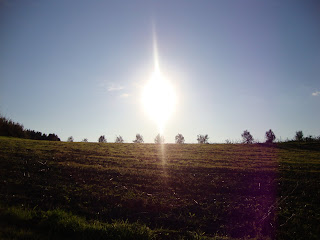 Sunset behind Mountain Range