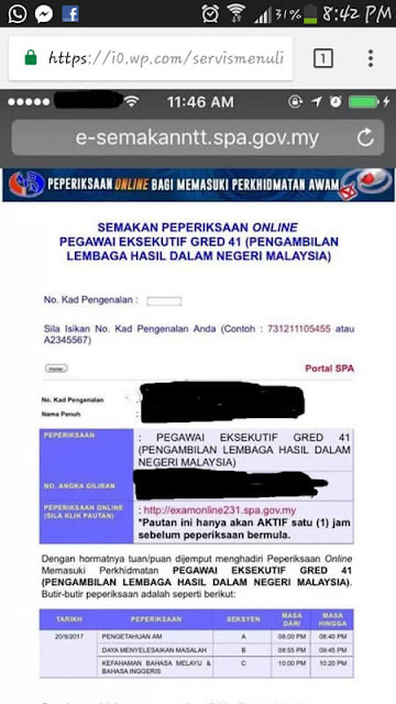 Contoh Soalan Peperiksaan Online Pegawai Eksekutif LHDN 