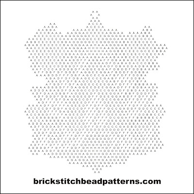 Free brick stitch seed bead earring pattern letter chart.