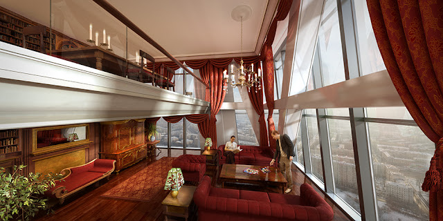 Rendering of Russia Tower apartment interior