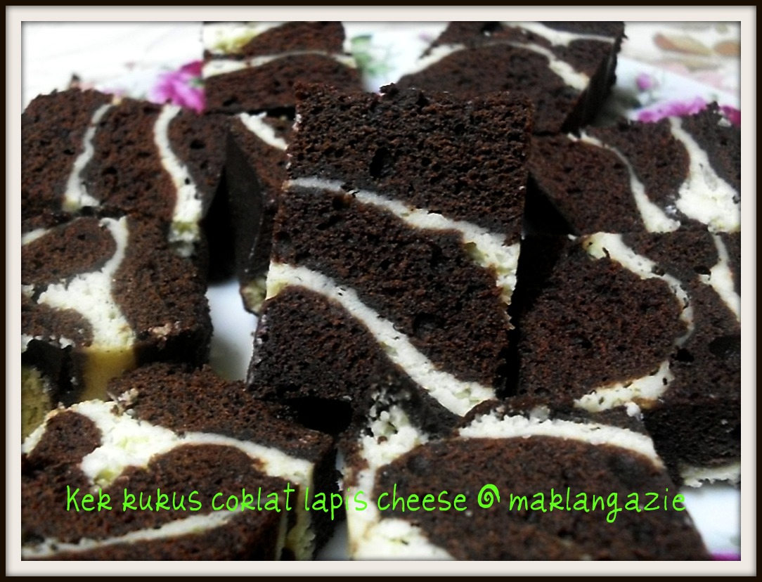 My Kitchen Diary: KEK KUKUS COKLAT LAPIS CHEESE