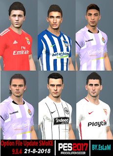 PES 2017 Option File SMoKE Patch v9.8.4 Update Summer Transfer 20-8-2018