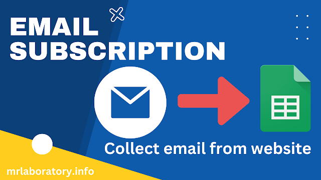 Email subscription form with google sheet  Collect email from website  Email marketing