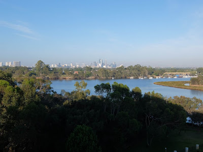 Perth skyline from Assured Quays Apartment Hotel