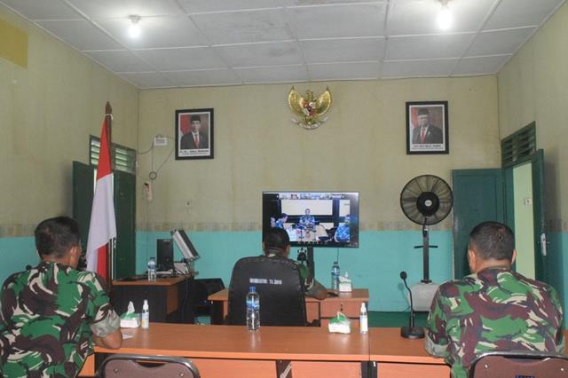 Secara Zoom Meeting Dandim 0207/Simalungun Rapat Kesiapan Penyaluran Bantuan Tunai Minyak Goreng TNI TA 2022