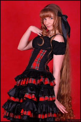 Princess Sissy style very long hair hairstyle