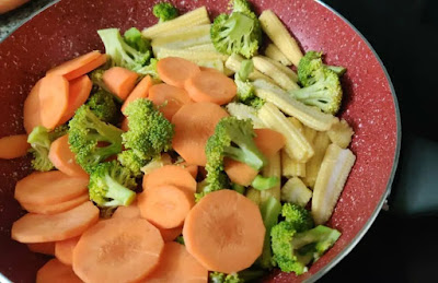 Fresh,nutritious,mix veg saute salad for side-dish