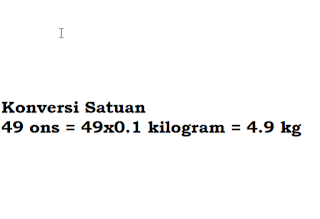 Download Unduh konversi dari satuan kilogram (Kg) ke satuan Ons