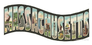 Vintage Massachusetts Big Letter