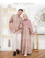 Koleksi Terbaru Baju Couple Sarimbit ATTIN Arga Keshwari Motif Cantik Anggun Elegant Outfit OOTD KONDANGAN