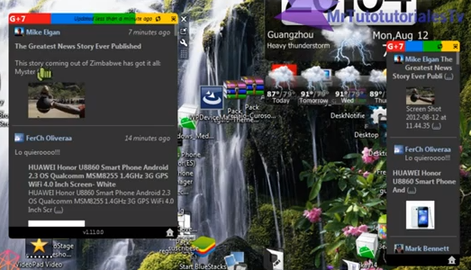 G+ 7 gadget: Recibe las ultimas novedades de tu res social Google plus en tu escritorio