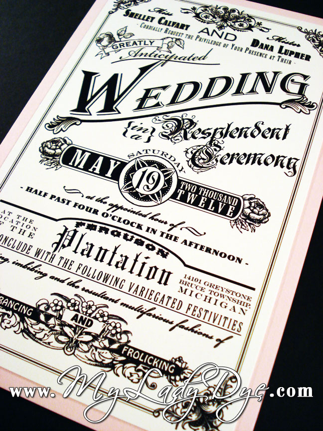 Vintage Steampunk Wedding Invitation Set