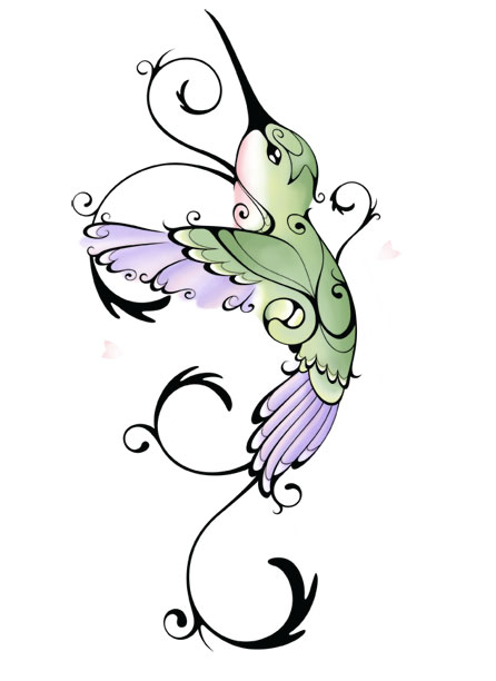 La Belle Fille Tattoos Hummingbird