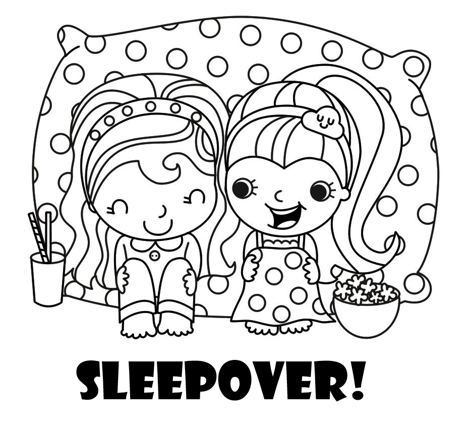 COLORING+PAGES+FOR+SLEEPOVERS.jpg (934×855) | Sleepover party