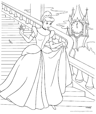 Happy Birthday Coloring Pages on Cinderella Coloring Page 12 Gif