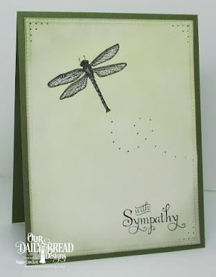 ODBD Loving Memories, ODBD Dragonfly Single, ODBD Custom Pierced Rectangles Dies, Card Designer Angie Crockett