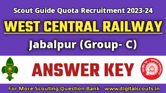 West Central Railway Jabalpur Scout Guide Quota Recruitment Question Paper 2023-24