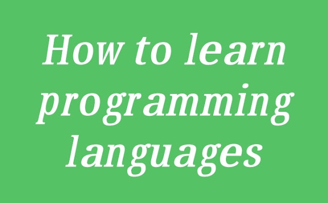 How to learn programming languages