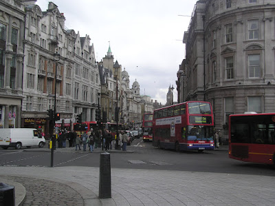 One of the side roads of Trafalgar Square