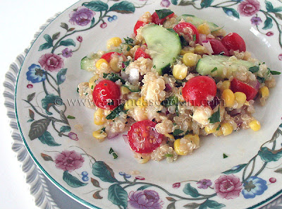 Recipes Quinoa Salad on Summer Vegetable Quinoa Salad     Secret Recipe Club   Amanda S Cookin