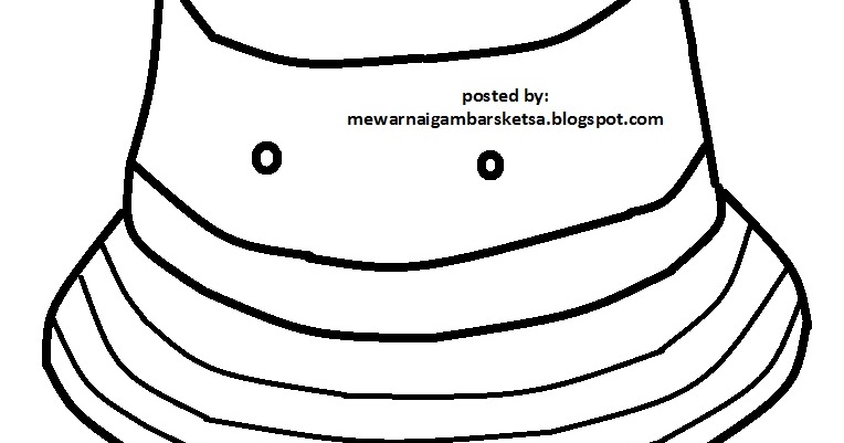Mewarnai Gambar Sketsa Topi 2