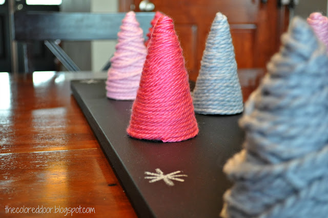 DIY yarn trees - the colored door