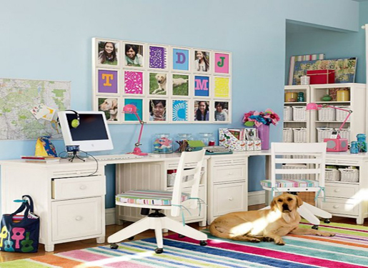 Interior Create: Study Table For Children In The Bedroom