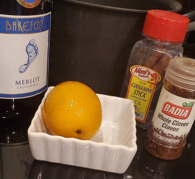 recipe for poached pear ingredients using merlot wine