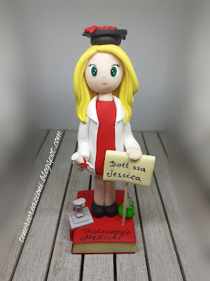 Cake topper laurea biotecnologie mediche