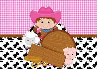 Brunette Farmer Birthday Party: Free Printable Invitations.