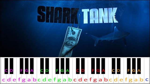 Shark Tank Theme Piano / Keyboard Easy Letter Notes for Beginners