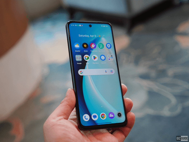 The realme C55 6.72-inch screen