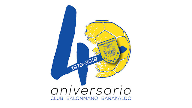 Logo del 40 aniversario del Club Balonmano Barakaldo