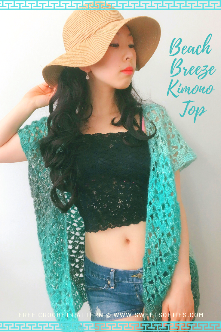 Crochet Top and Floral Kimono Poolside Look