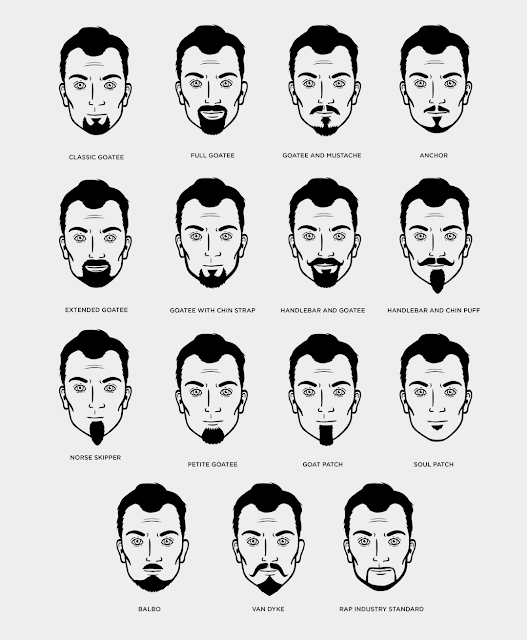 Different types of beared styles - विभिन्न प्रकार की दाढ़ी शैलियों