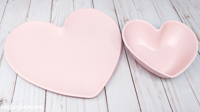 Melamine Heart Plate & Bowl Pink - Opalhouse