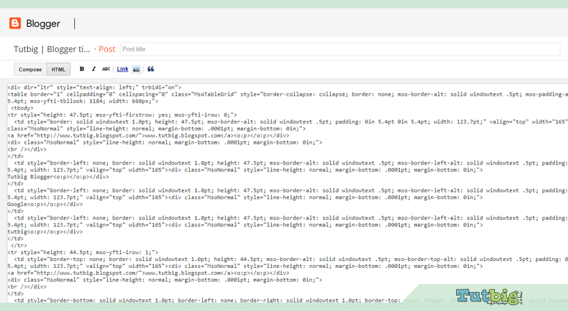How To Add Table In Blogger Post Inside