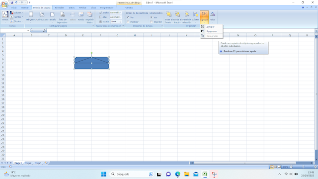 Desagrupar formas en Excel