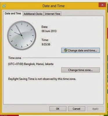 Cara Mengubah Time Zone di Windows 8