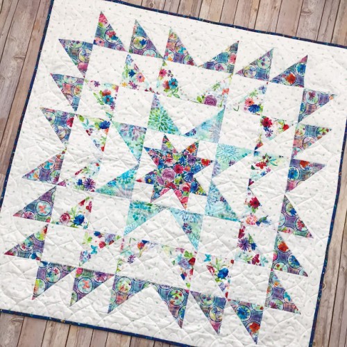 Blue Carolina Starburst Quilt - Free Pattern 