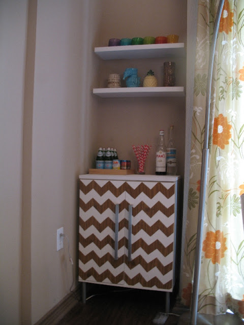 chevron bar cabinet