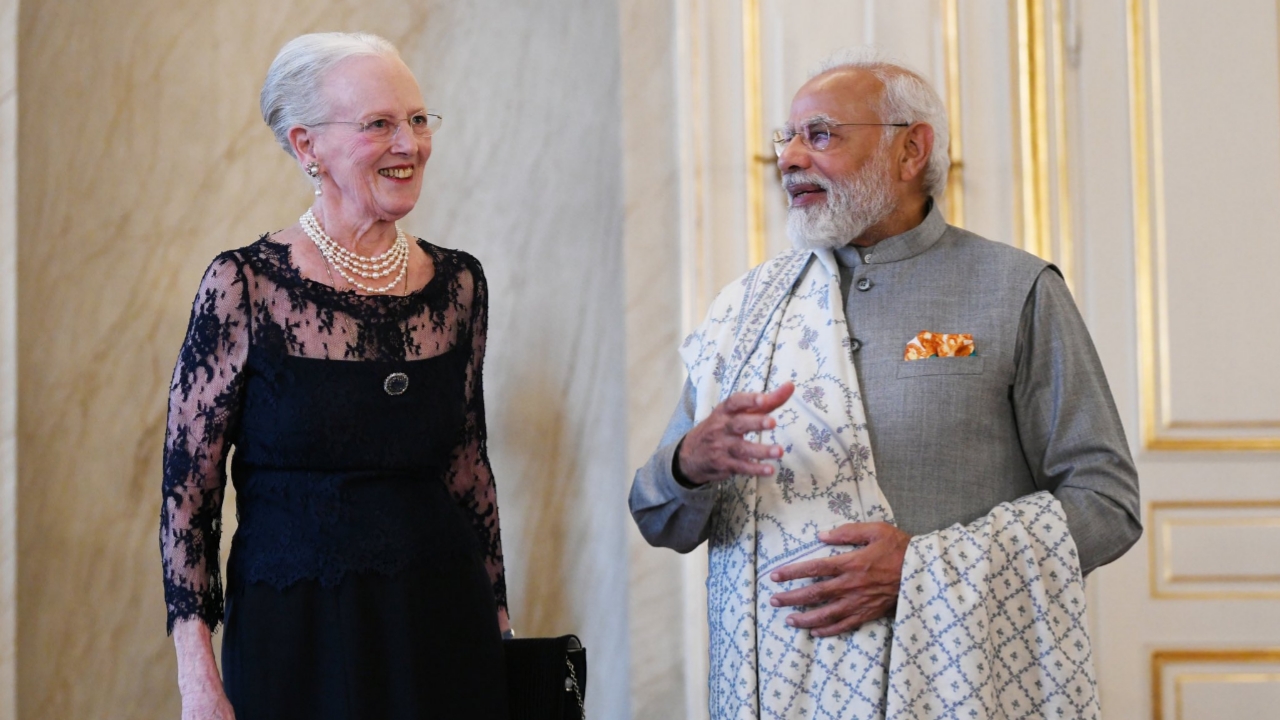 Modi meets Queen of Denmark, Modi meets Denmark queen, Modi in Germany