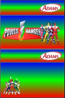 Power Rangers Free Printable Gum Adams Labels.