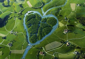 El río con forma de corazón, Dakota, Estados Unidos.