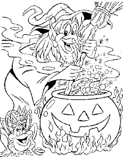 Halloween Witches for Coloring, part 3