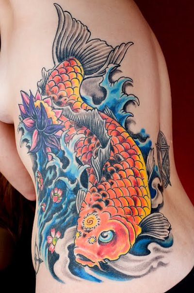 Koi Fish Tattoo Designs For Sexy Ladies